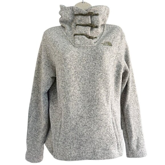 The North Face Women’s Sz S Gray Crescent Hooded Pullover Sweater - Picture 2 of 11